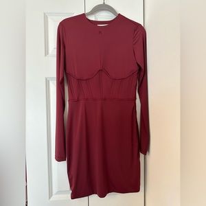 Dress Meshki Medium Burgundy color